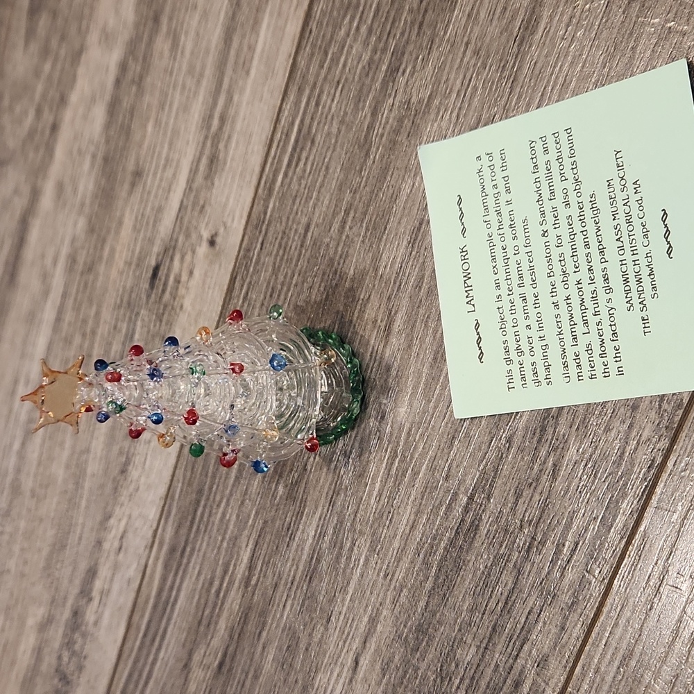 EUC Sandwich Glass Museum Lampwork Glass Christmas Tree